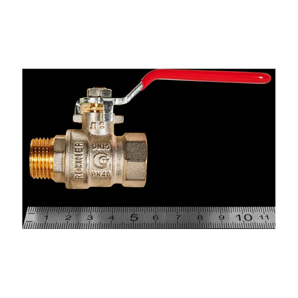Кран 1/2" ВН шаровый Rommer (ГОСТ, красная ручка) RBV-0002-2210315 Кран 1/2" ВН шаровый Rommer (ГОСТ, красная ручка) RBV-0002-2210315