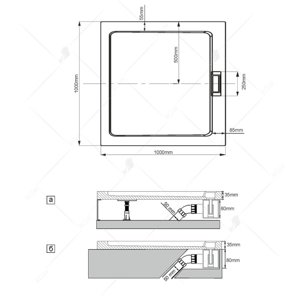 Сифон для душевых поддонов RGW Q10-C хром (03241100-10) Сифон для душевых поддонов RGW Q10-C хром (03241100-10)