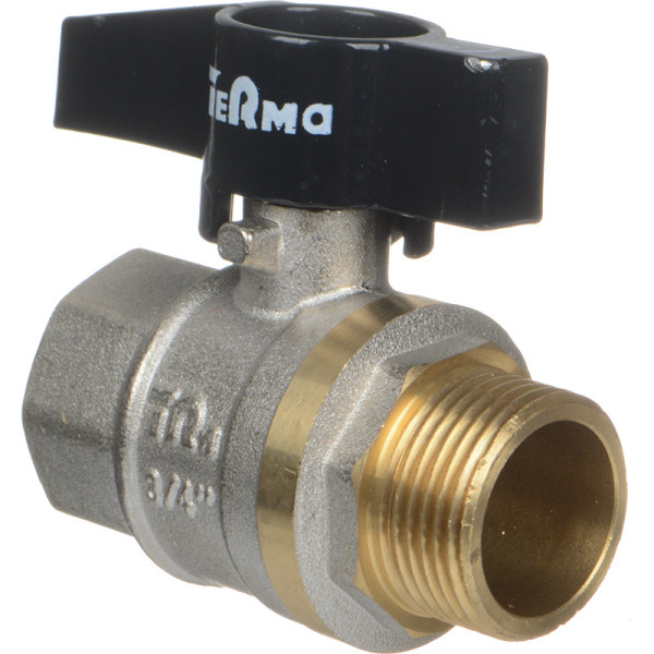 Кран 3/4" ВН шаровый TeRma CB (чёрная бабочка) (30219) Кран 3/4" ВН шаровый TeRma CB (чёрная бабочка) (30219)