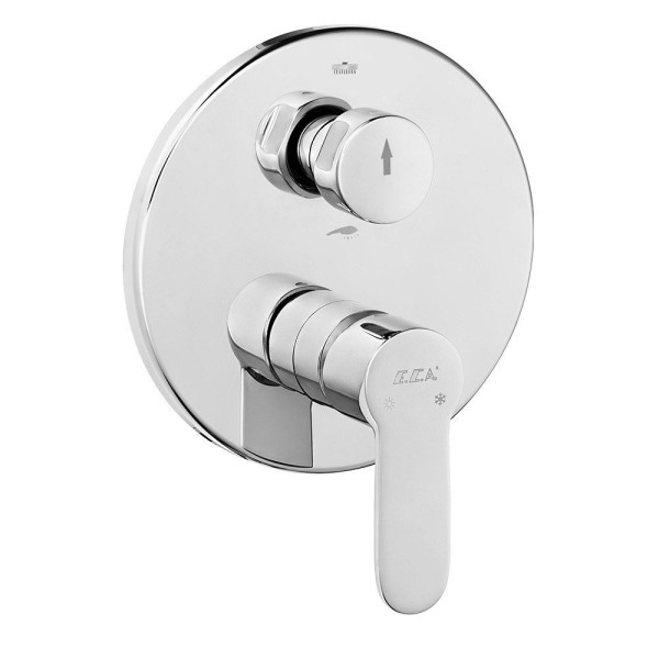 Смеситель для ванны и душа E.C.A. Nita внешняя часть хром (102167208EX-YDE)