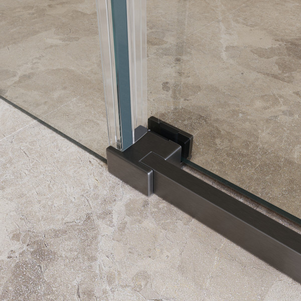 Душевая дверь BelBagno Soft Close-1 150x200 стекло прозрачное, профиль оружейная сталь матовая (SOFT_CLOSE-1-BF-1-150-C-GM)