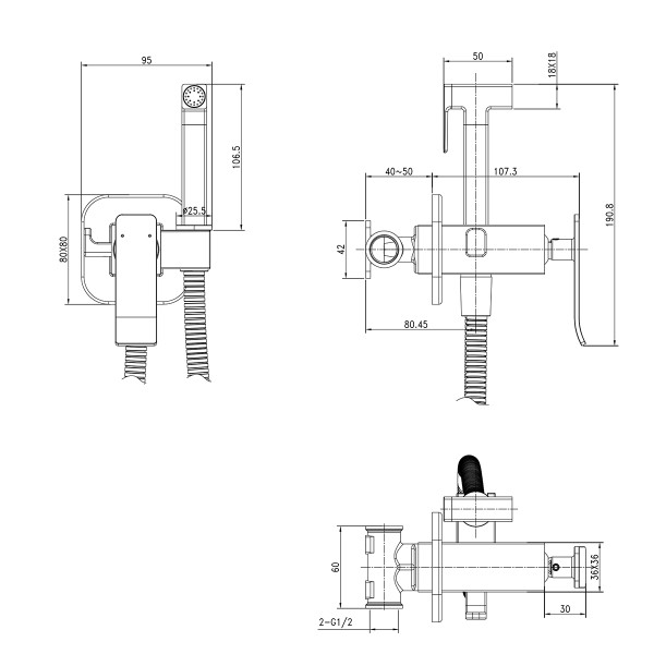 Смеситель для гигиенического душа Lemark Contest хром (LM5820CW) Смеситель для гигиенического душа Lemark Contest хром (LM5820CW)