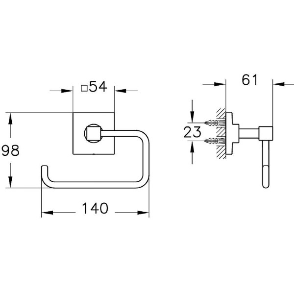 Держатель для туалетной бумаги Vitra Root хром (A44805)