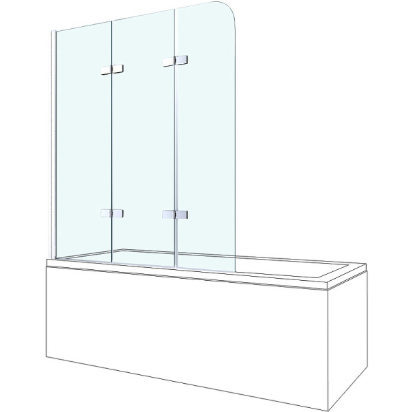 Душевая шторка на ванну Berges City 2.0 900*1400 стекло прозрачное, профиль хром сильвер (62013) Душевая шторка на ванну Berges City 2.0 900*1400 стекло прозрачное, профиль хром сильвер (62013)