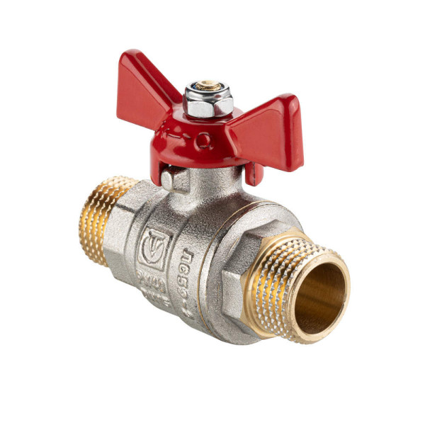 Кран 3/4" НН шаровый Valtec Base-ГОСТ (красная бабочка) VT.219S.N.05 Кран 3/4" НН шаровый Valtec Base-ГОСТ (красная бабочка) VT.219S.N.05