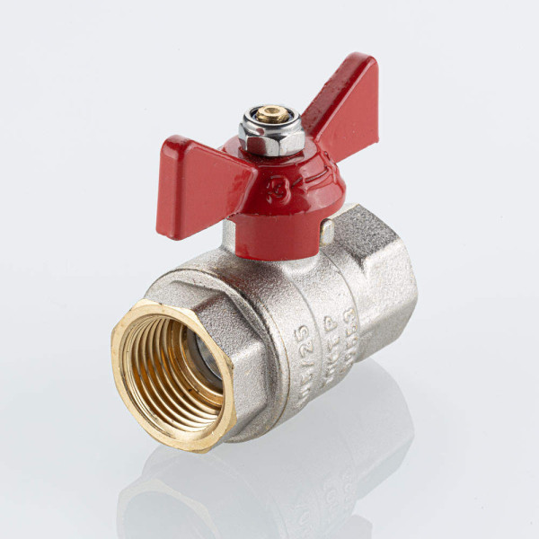 Кран 1/2" ВВ шаровый Valtec Base-ГОСТ (красная бабочка) VT.217S.N.04 Кран 1/2" ВВ шаровый Valtec Base-ГОСТ (красная бабочка) VT.217S.N.04