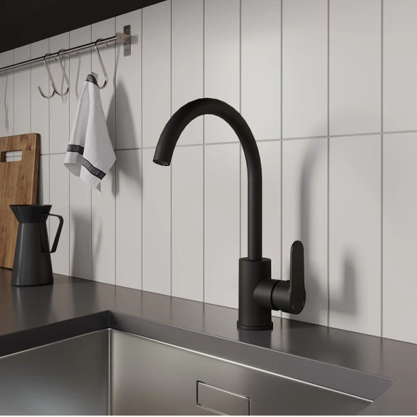 Смеситель для кухни Milardo Poli черный (POLBLJ0M05) Смеситель для кухни Milardo Poli черный (POLBLJ0M05)