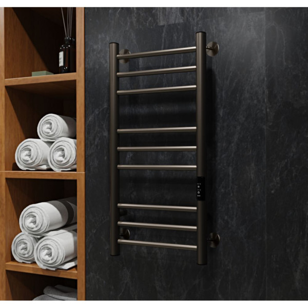 Полотенцесушитель электрический Indigo Line Trinity 700x300 таймер, унив.подкл.RxL, Gun Metal (LСLTE70-30GNSRt)