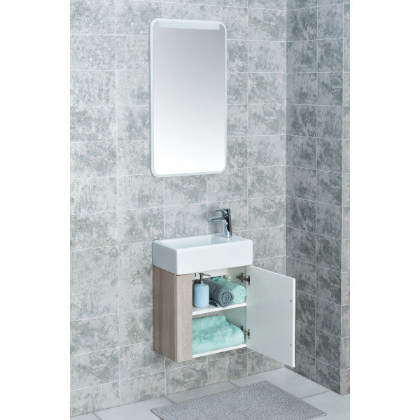 Тумба подвесная Aquaton Вита 447x243x447 белый, ясень шимо (1.A221.4.01V.TD7.0)