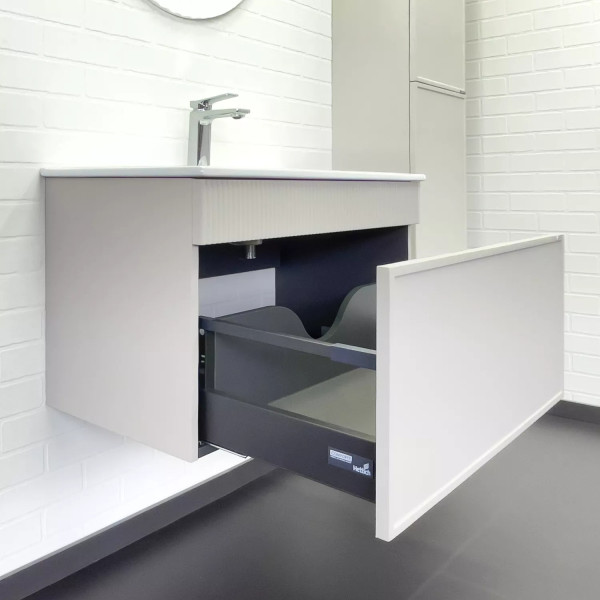 Тумба подвесная с раковиной Comforty Мадрид 800x465x465 серый шёлк (00-00018685)