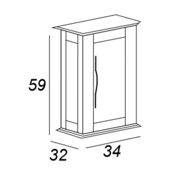 Шкаф Cezares Tiffany 34x59 Blu Petrolio (54962) Шкаф Cezares Tiffany 34x59 Blu Petrolio (54962)