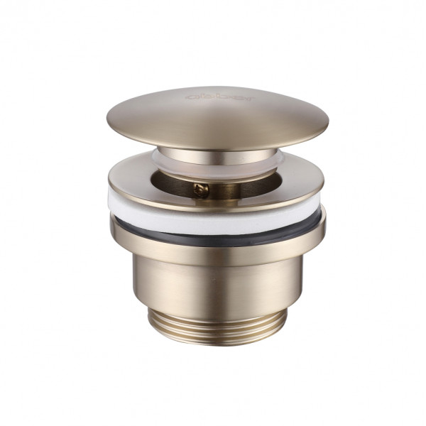 Донный клапан Abber без перелива, клик-клак, золото матовое (AF0011G) Донный клапан Abber без перелива, клик-клак, золото матовое (AF0011G)