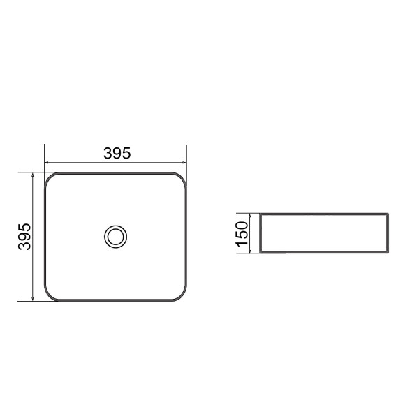 Раковина накладная Azario 39,5x39,5x15 черная матовая (AZ-2075-B-MB) Раковина накладная Azario 39,5x39,5x15 черная матовая (AZ-2075-B-MB)