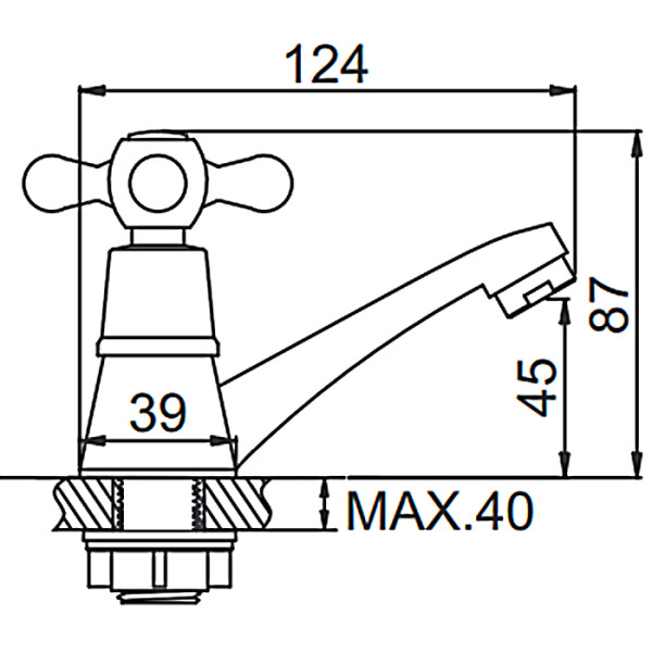 Смеситель для раковины Ledeme хром, моно (L4295) Смеситель для раковины Ledeme хром, моно (L4295)