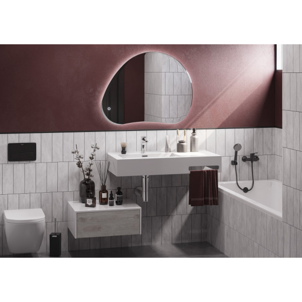 Раковина подвесная Aquaton Квадро Про 100x45x16,5 L белый (1.A733.3.31Q.A01.L)