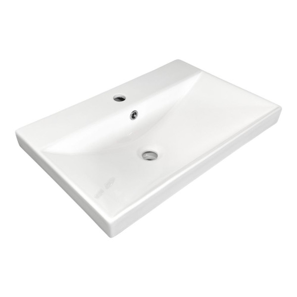 Тумба напольная Comforty Дуэт 610x860x395 дуб темно-коричневый матовый с раковиной (00-00018648)