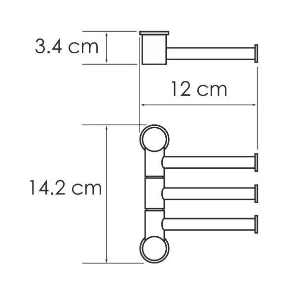 Держатель полотенец тройной WasserKraft хром (K-1053W)