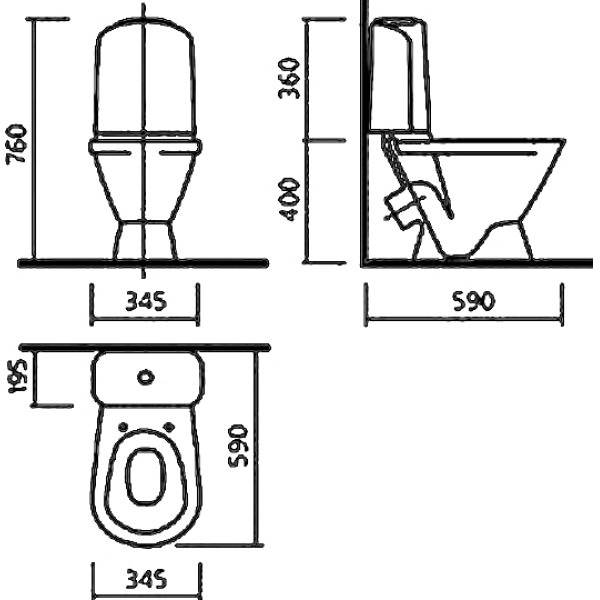 Унитаз-компакт Sanita Luxe Classic с сиденьем с микролифт (CSCSLCC01060611)