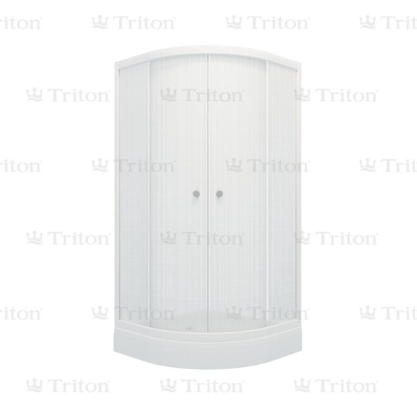 Душевой уголок Triton 90*90 А стекло лён, профиль белый (DK229_1) Душевой уголок Triton 90*90 А стекло лён, профиль белый (DK229_1)
