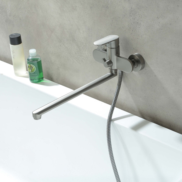 Смеситель для ванны и душа Aquatek Ника оружейная сталь (AQ1842BGM) Смеситель для ванны и душа Aquatek Ника оружейная сталь (AQ1842BGM)