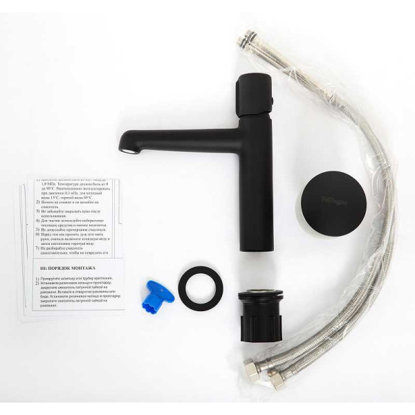 Смеситель для раковины Belbagno Uno черный (UNO-LVM-NERO) Смеситель для раковины Belbagno Uno черный (UNO-LVM-NERO)