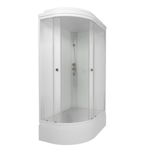 Душевая кабинаTriton Коралл 120x80 правосторонняя стекло прозрачное квадраты, профиль белый (DK386)