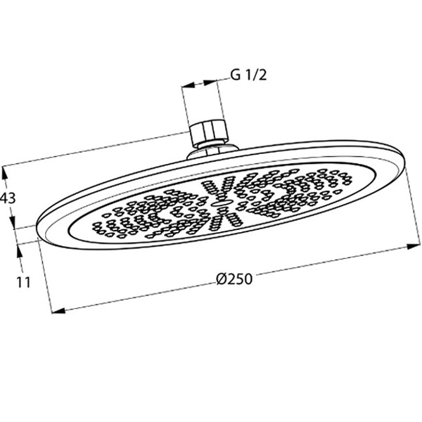 Верхний душ Kludi Freshline 250*250*53 хром (6751105-00)