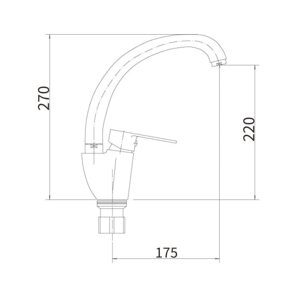 Смеситель для кухни Fashun сатин (A54119)