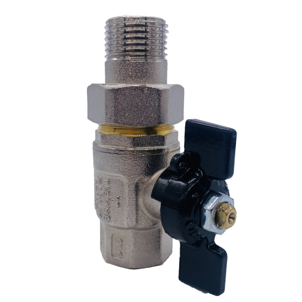 Кран шаровый со сгоном Tiemme Buran 1/2" (черная бабочка) (2450004) Кран шаровый со сгоном Tiemme Buran 1/2" (черная бабочка) (2450004)