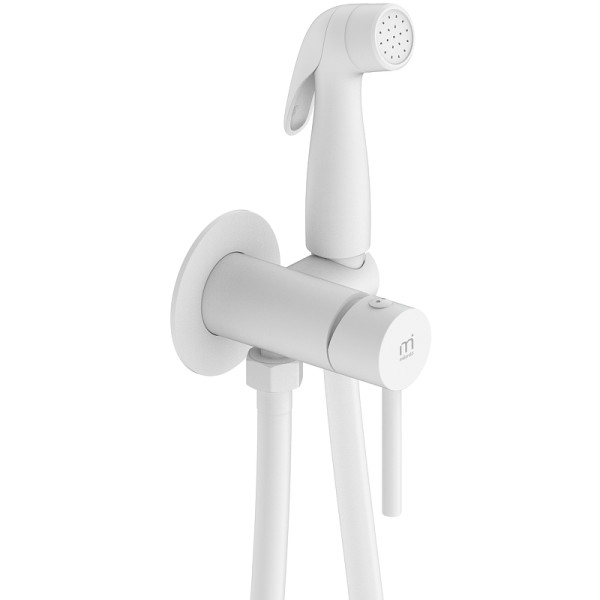 Смеситель с гигиеническим душем встраиваемый Milardo Tidy белый (001WTR0M08)