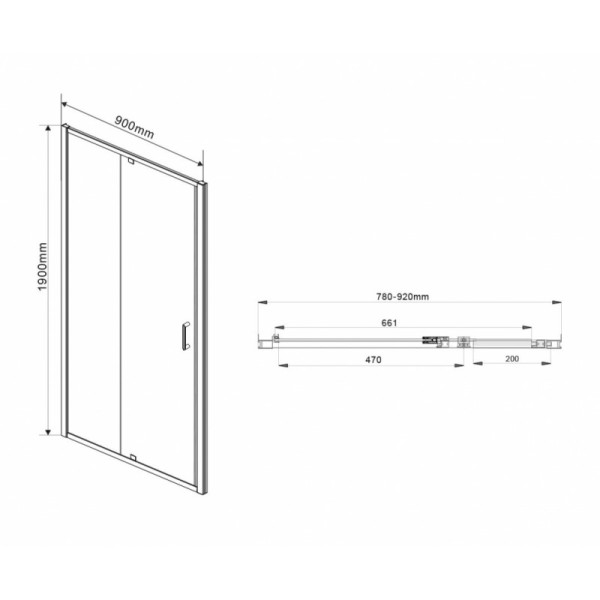 Душевая дверь Vincea Intra 800/900х1900 стекло прозрачное, профиль хром (VDP-1I8090CL) Душевая дверь Vincea Intra 800/900х1900 стекло прозрачное, профиль хром (VDP-1I8090CL)