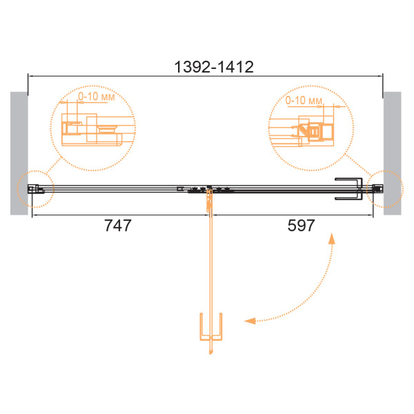 Душевая перегородка Cezares Bellagio 140x196,8 стекло прозрачное, профиль черный (BELLAGIO-B-12-140-C-NERO) Душевая перегородка Cezares Bellagio 140x196,8 стекло прозрачное, профиль черный (BELLAGIO-B-12-140-C-NERO)
