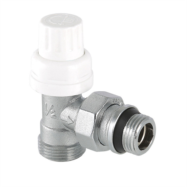 Клапан термостатический угловой 1/2"*3/4"(18) евроконус Valtec VT.031.NER (с уплотн. кольцом) (VT.031.NER.04)