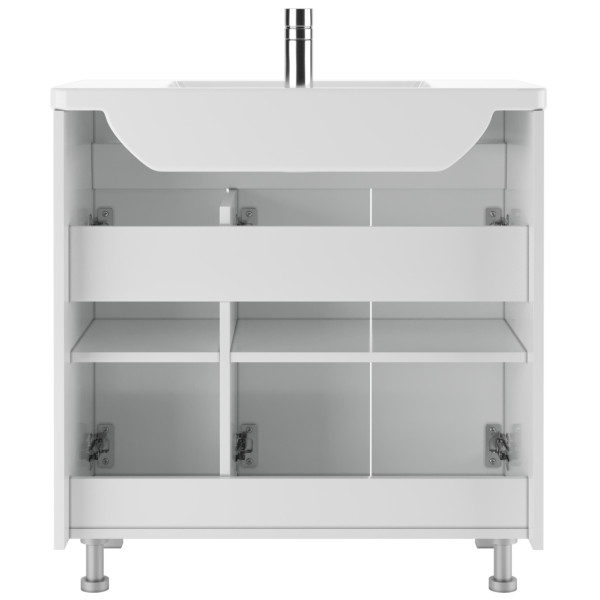 Тумба под умывальник Maria 80 Мечта без ящика Айсберг Домино (DM2325T)