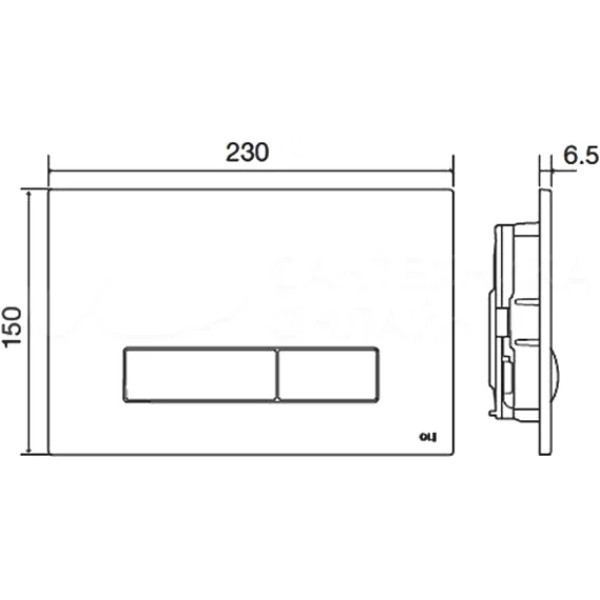 Клавиша смывная Oli Glam хром глянцевый (139185) Клавиша смывная Oli Glam хром глянцевый (139185)