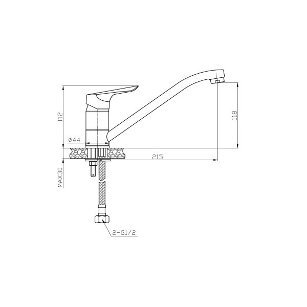 Смеситель для кухни Esko Rio хром (Rio 05) Смеситель для кухни Esko Rio хром (Rio 05)