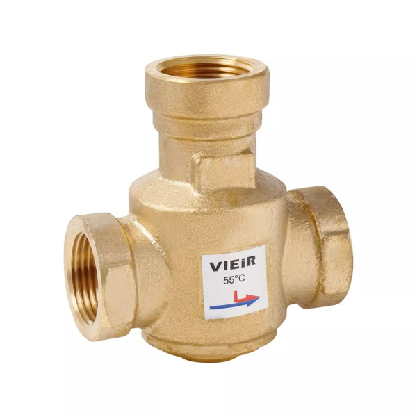 Вентиль трехходовой термостатический антиконденсационный 1" Vieir 55-65°C (VR238)