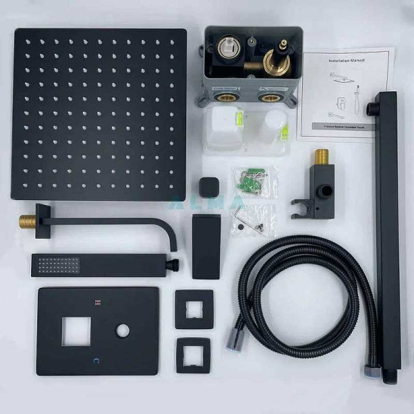 Душевая система ALMAes Liros черная матовая (TVZ-0889) Душевая система ALMAes Liros черная матовая (TVZ-0889)