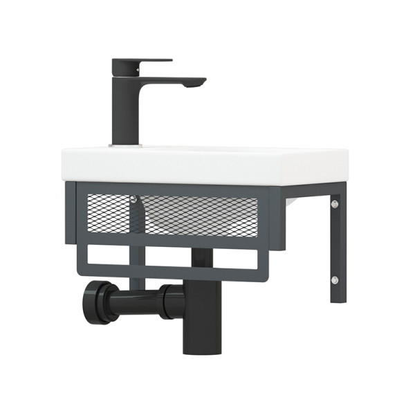 Тумба подвесная Melodia Металлика 40 (Como 40) металл черная (MFR80102BK) Тумба подвесная Melodia Металлика 40 (Como 40) металл черная (MFR80102BK)