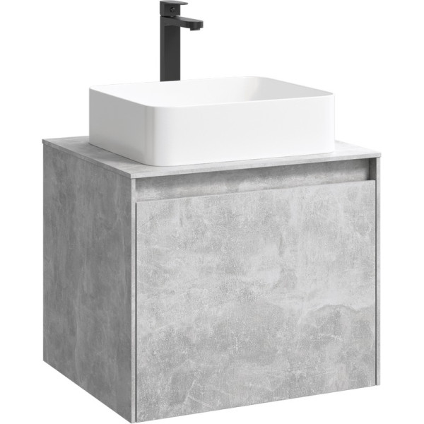 Тумба подвесная Aqwella Mobi 610x500x510 бетон светлый (MOB0106BS)