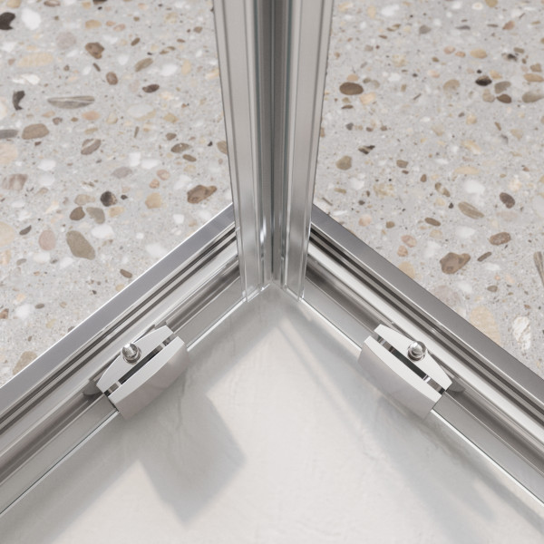 Душевой уголок BelBagno Luce 145x1150x195 стекло прозрачное, профиль хром (LUCE-AH-22-145/115-C-Cr)