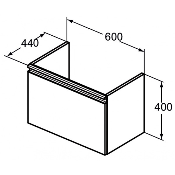 Тумба подвесная Ideal Standard Tesi 440х600х400 (T0046OV)