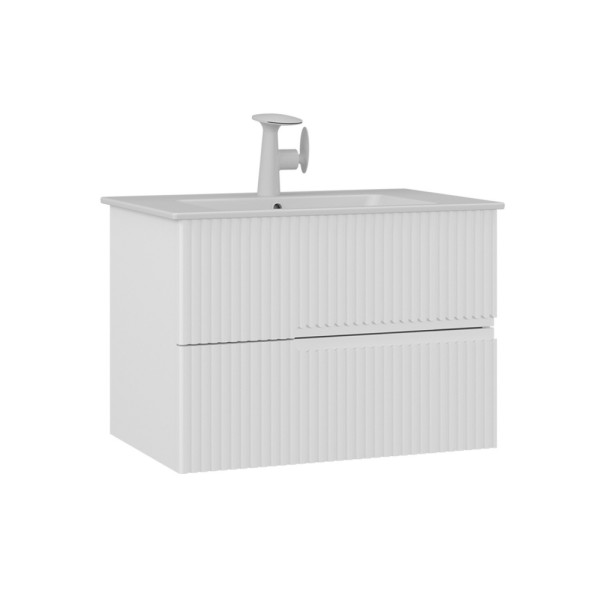 Тумба подвесная Orka Moonlight 710x510x510 с раковиной белый матовый (5001491) Тумба подвесная Orka Moonlight 710x510x510 с раковиной белый матовый (5001491)