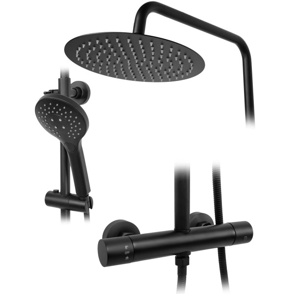 Душевая система термостатическая Rea Vincent Black mat (REA-P6600)