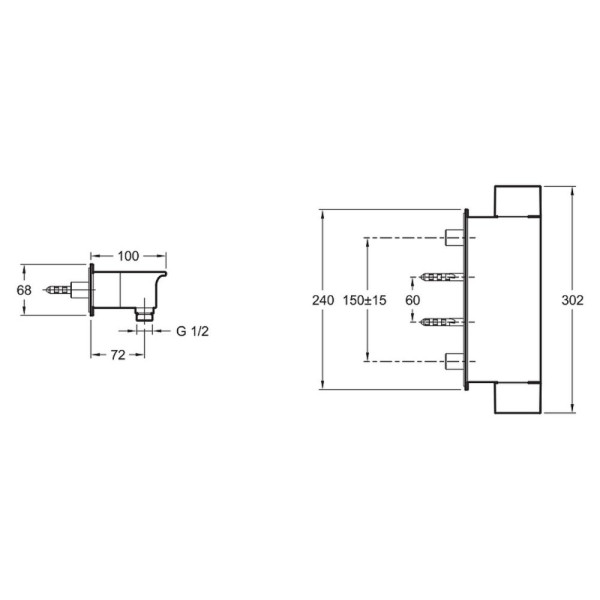 Смеситель для душа Jacob Delafon Stance хром (E9102-CP)