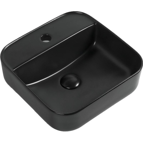 Раковина накладная Aquanet CITY-2-MB 39х39х14 черная матовая (273669)