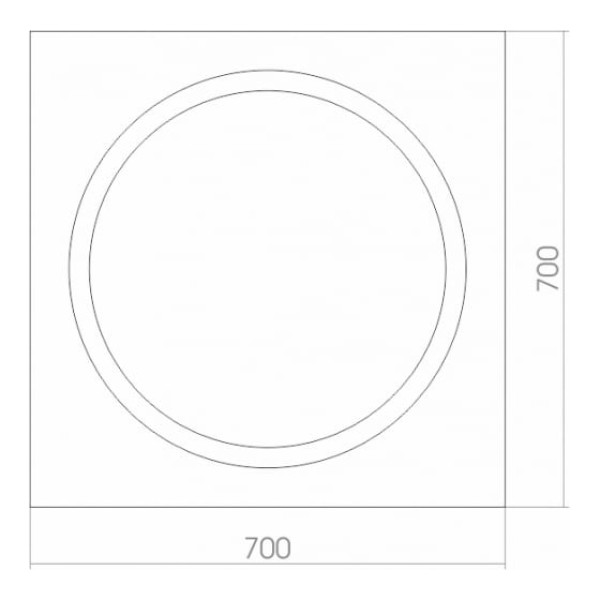 Зеркало с подсветкой Silver Mirrors Меридиан 700х700 (ФР-00000786)