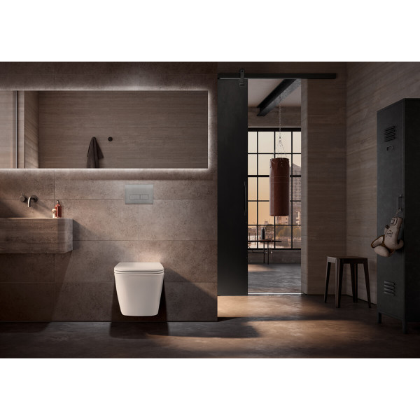 Инсталляция с унитазом TECEspring Base с клавишей черн. мат. унитаз модель S (K401104WCS) Инсталляция с унитазом TECEspring Base с клавишей черн. мат. унитаз модель S (K401104WCS)