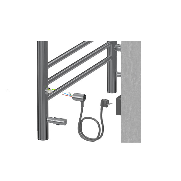 Полотенцесушитель электрический Aquatek Альфа 50х70 П7 хром R (AQ EL RRP0770CH)