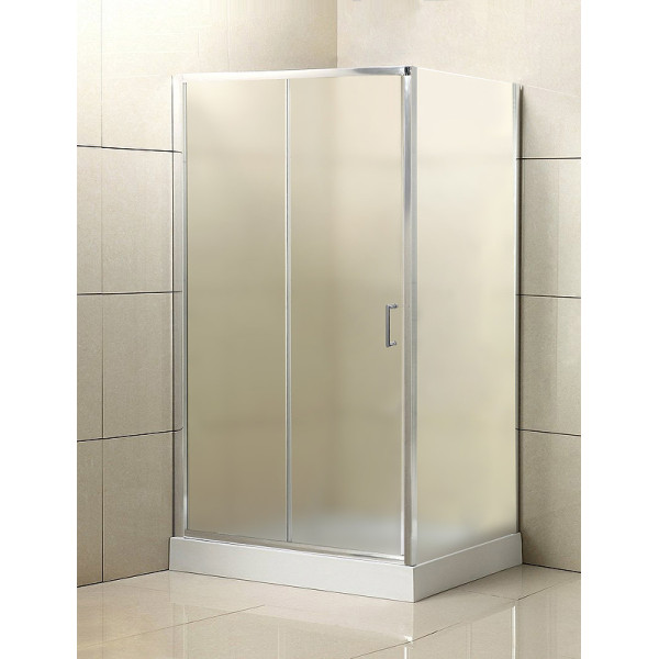 Душевой уголок BelBagno Uno 100x80x185 стекло рифленое, профиль хром (UNO-AH-1-10/80-P-Cr)